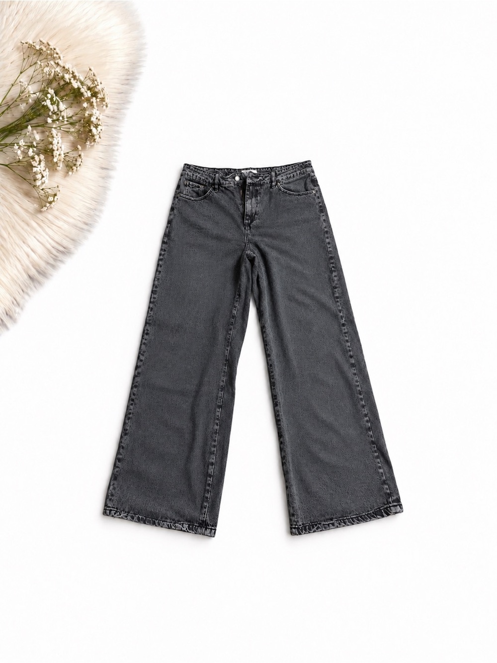 RSQ Black Wide-Leg High-Rise Jeans